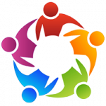 multicolored group icon
